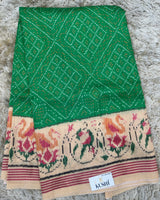 Semi Tussure Bandini Print Fancy Saree