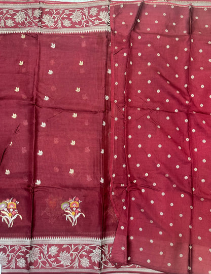 Manipuri silk Kota with banarase border saree
