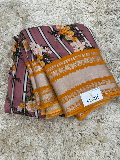 Mangalgiri digital print sarees