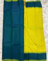 Gadwal Pattu Lines with Plain Border