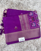 Munga Fancy Saree with Patola Pallu