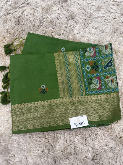 Munga Fancy Saree with Patola Pallu