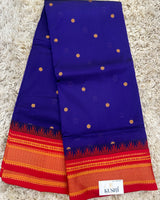 Ilkal pattu small buta with temple Border saree