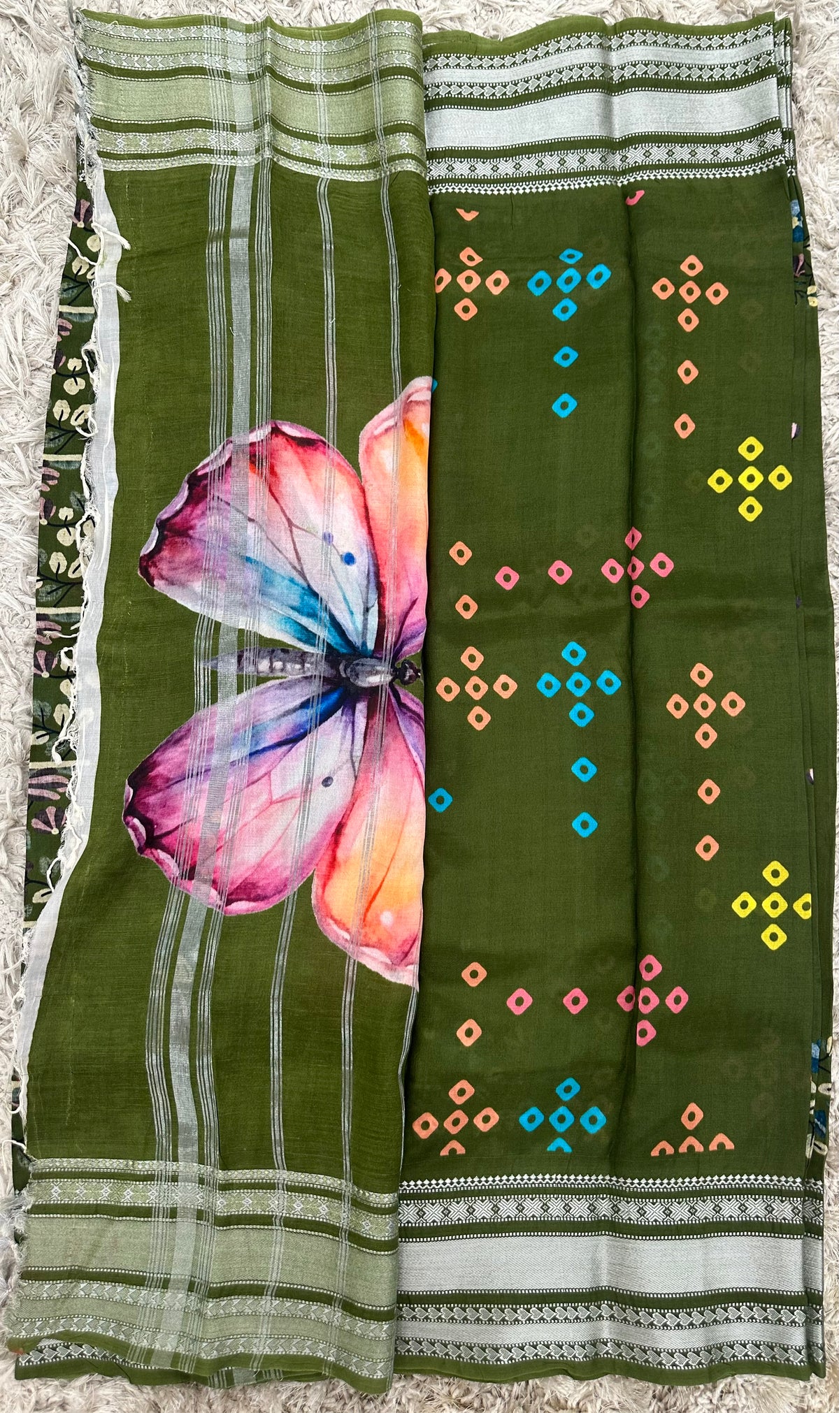 Mangalgiri digital print sarees