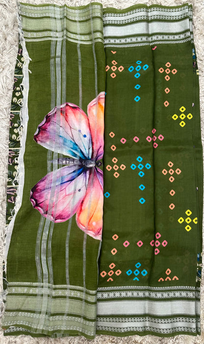 Mangalgiri digital print sarees