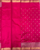 Pink Chanderi pattu saree