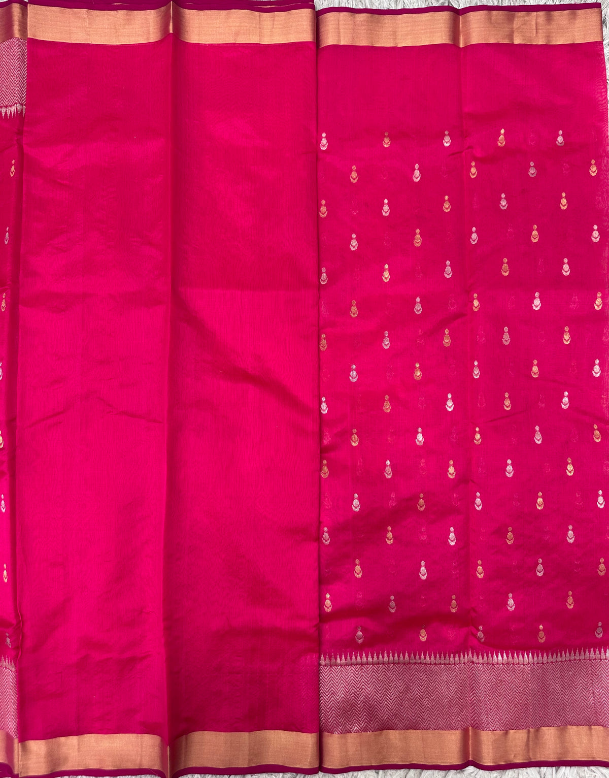 Pink Chanderi pattu saree
