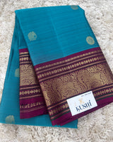 Blue Kanjivaram pattu saree