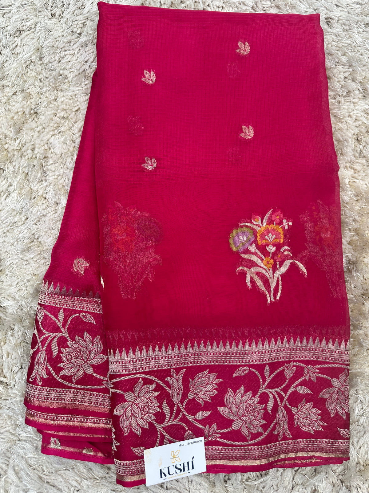 Manipuri  silk Kota with Banarse border saree