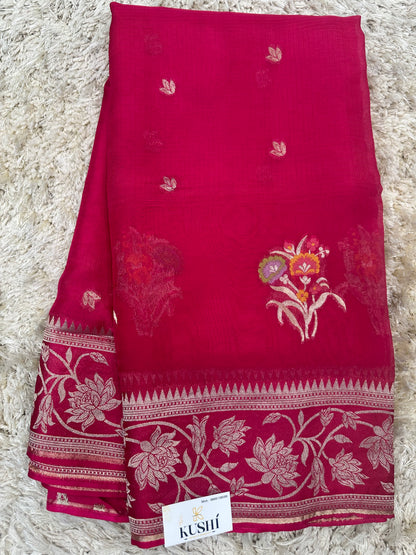 Manipuri  silk Kota with Banarse border saree