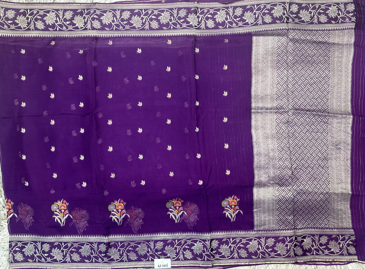 Manipuri silk Kota with banarase border saree