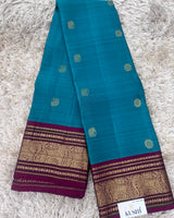 Blue Kanjivaram pattu saree