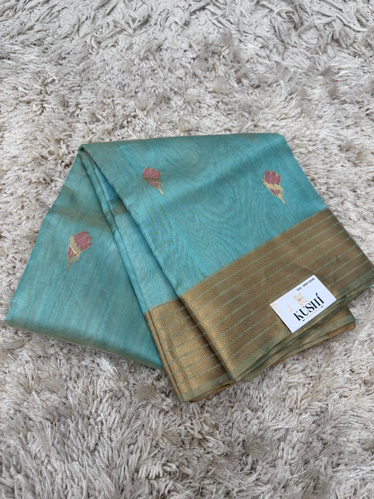 Chanderi Tissue Pattu with Kanchi Border Saree