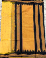 Ilkal pattu small buta with temple Border saree