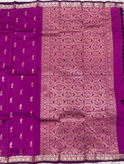 Semi silk with small border sarees