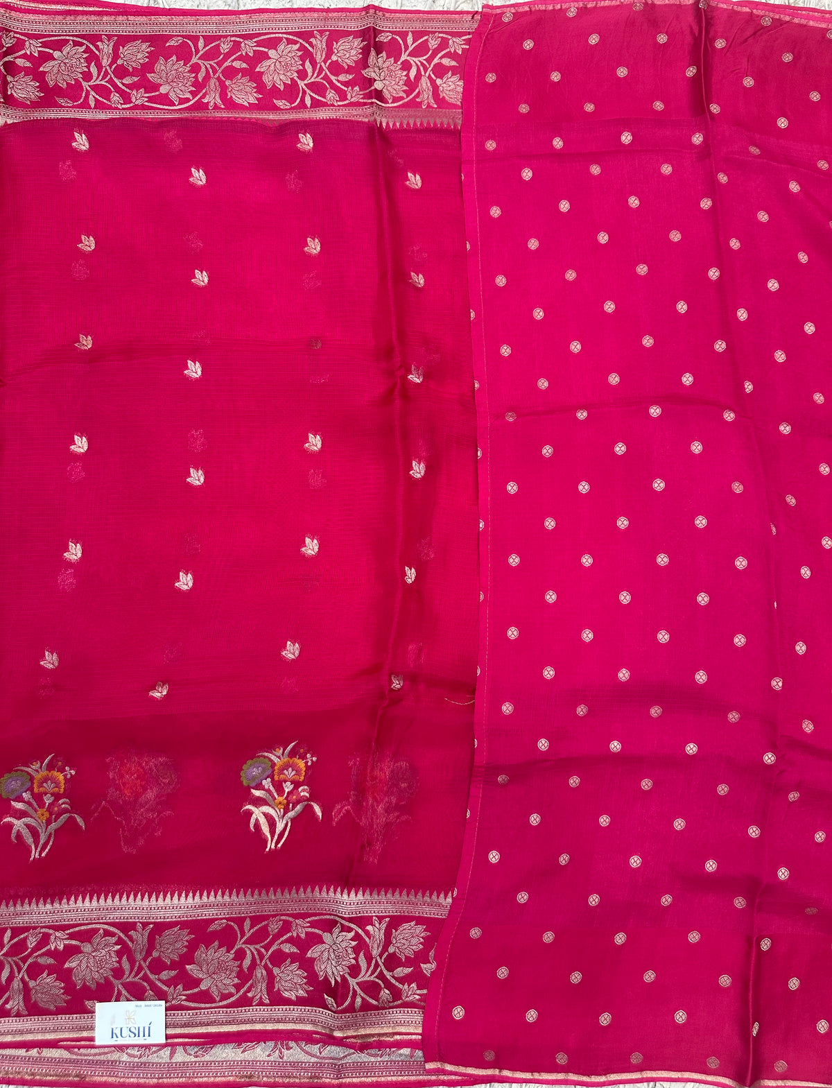 Manipuri  silk Kota with Banarse border saree