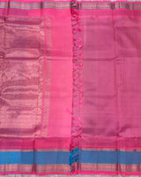 Green Venkatgiri Pattu Saree with Gap Border