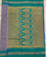 Ilkal pattu small buta with gap border saree