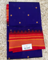 Ilkal pattu small buta with temple Border saree