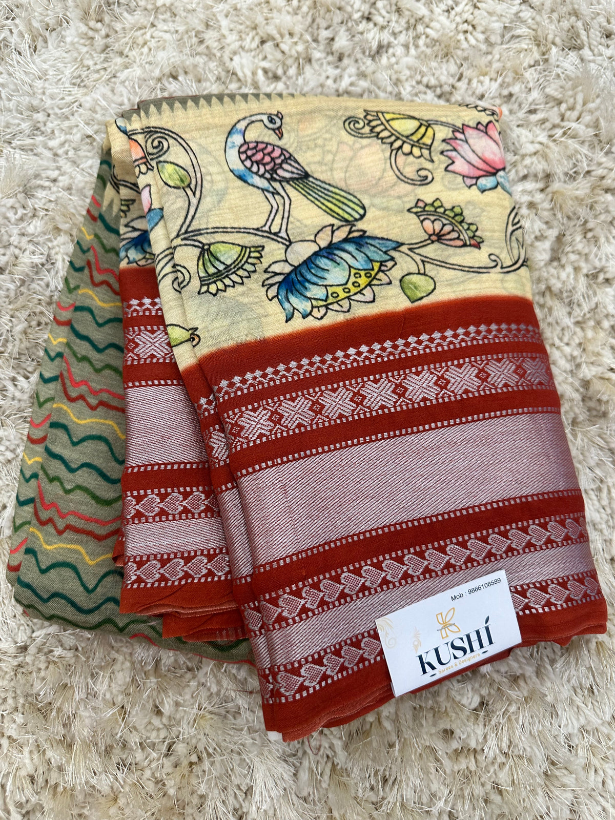 Mangalgiri digital print sarees
