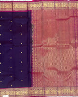 Dark violet kanjivaram pattu saree