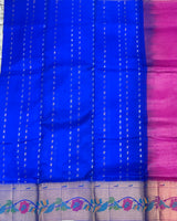 Blue Venkatgiri Pattu with Paithani Border Saree