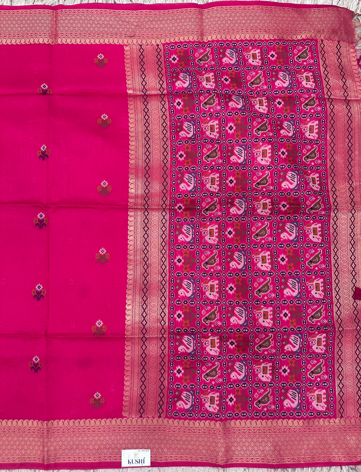 Munga Fancy Saree with Patola Pallu