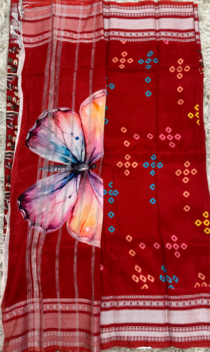 Mangalgiri digital print sarees