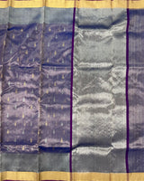 Purple Chanderi Tissue Pattu Saree