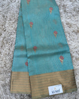 Chanderi Tissue Pattu with Kanchi Border Saree