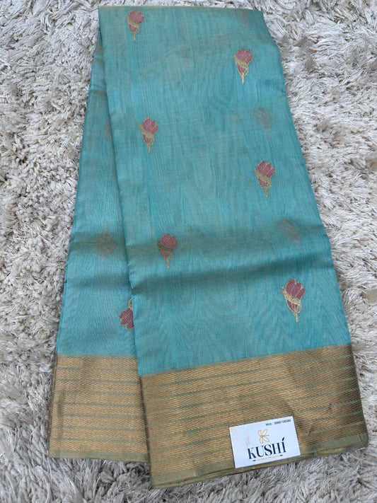 Chanderi Tissue Pattu with Kanchi Border Saree