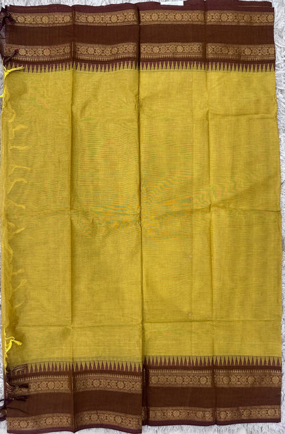 Kanchi Cotton Sarees with Heavy Pallu