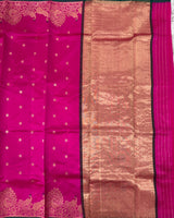 Pink Chanderi pattu saree