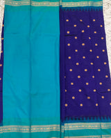 Ilkal pattu small buta with gap border saree