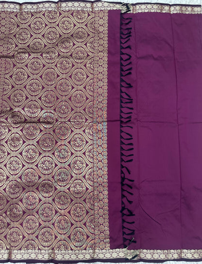 Semi silk with small border sarees
