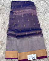 Purple Chanderi Tissue Pattu Saree
