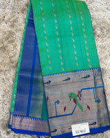 Green Venkatgiri Pattu with Paithani Border Saree