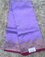 Lavender Chanderi pattu saree