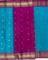 Blue Kanjivaram pattu saree