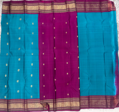 Blue Kanjivaram pattu saree