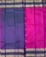 Pink gap border kanjivaram pattu saree