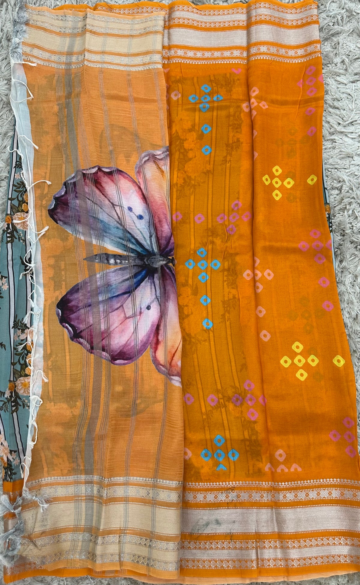 Mangalgiri digital print sarees