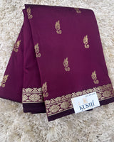 Semi silk with small border sarees
