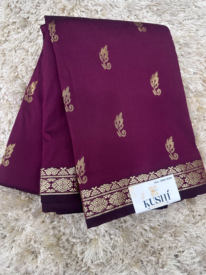Semi silk with small border sarees