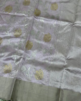 Lavender Chanderi pattu Allover saree