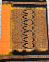 Ilkal pattu small buta with gap border saree