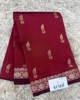 Semi silk with small border sarees