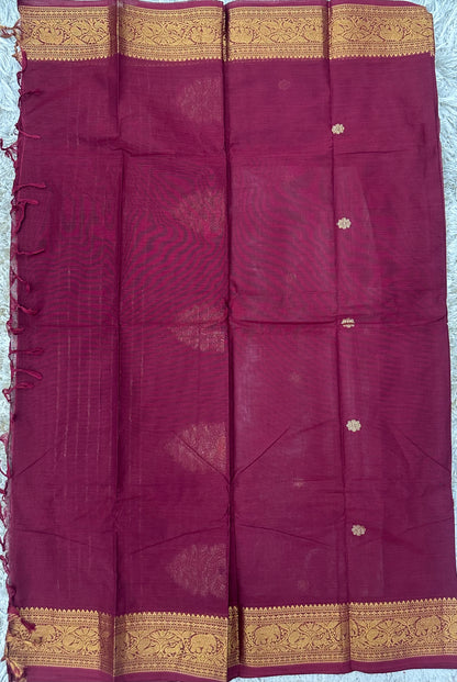 Kanchi Cotton Sarees with Heavy Pallu