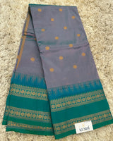 Ilkal pattu small buta with gap border saree