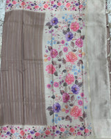 Fancy Soft Tussure Saree with Floral Border Saree